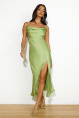 Freshest Brew Midi Dress Green