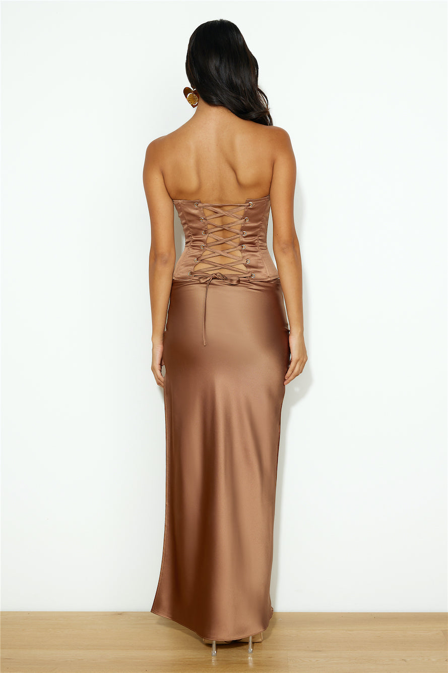 LIONESS Devon Maxi Skirt Russet