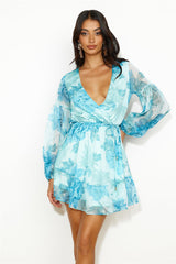 Classy Day Mini Dress Blue
