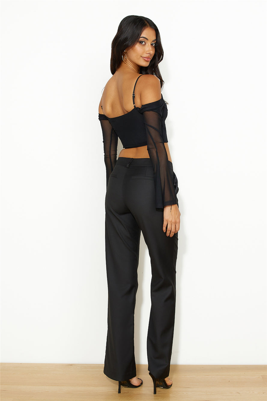 Dare To Be Different Crop Top Black