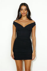 Party Girl Vibes Mesh Mini Dress Black