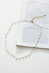 18k Gold Plated Freshwater Necklace Gold