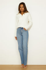 Frosty Days Knit Sweater White