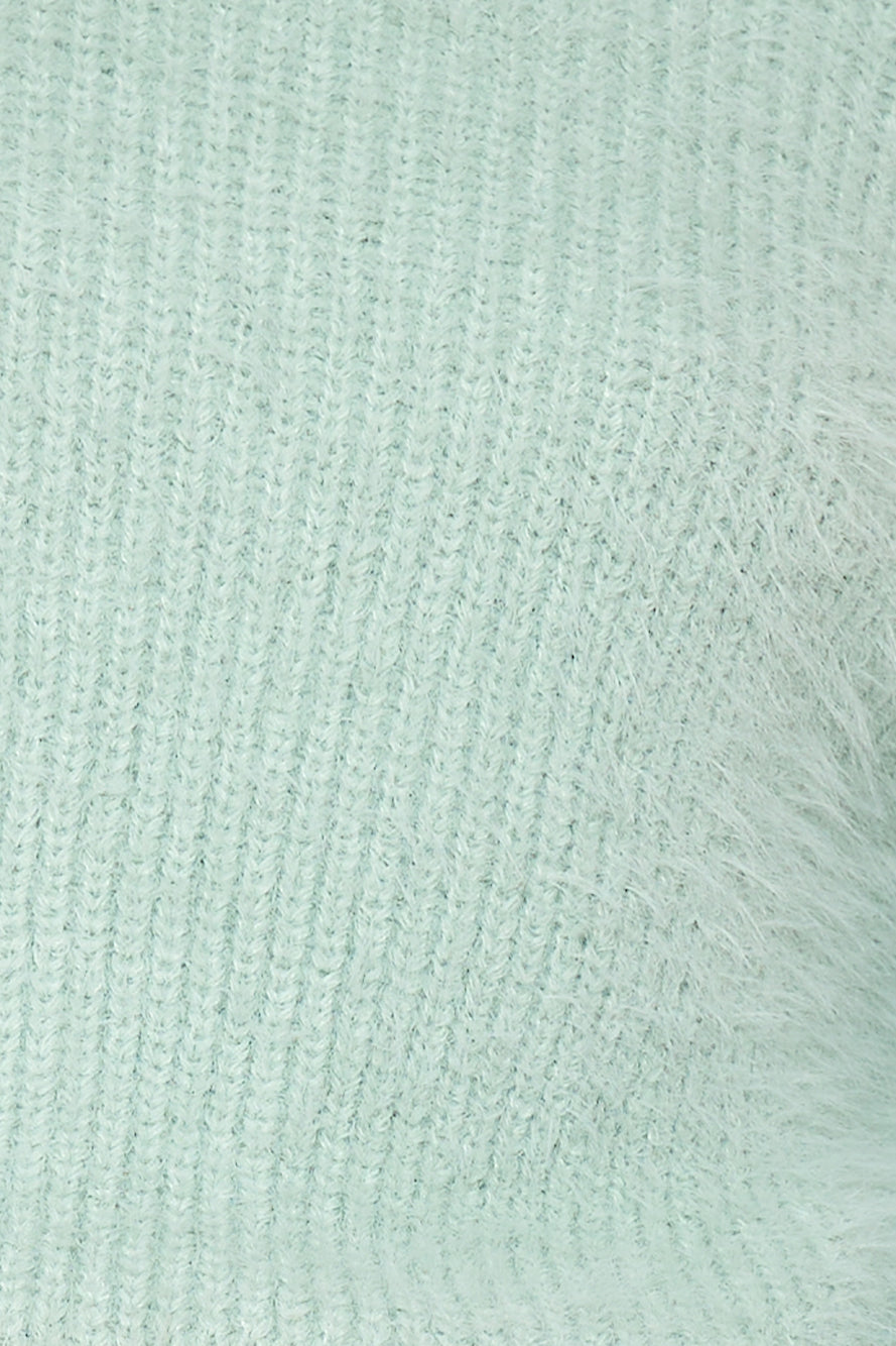 Midnight Frost Knit Top Sage