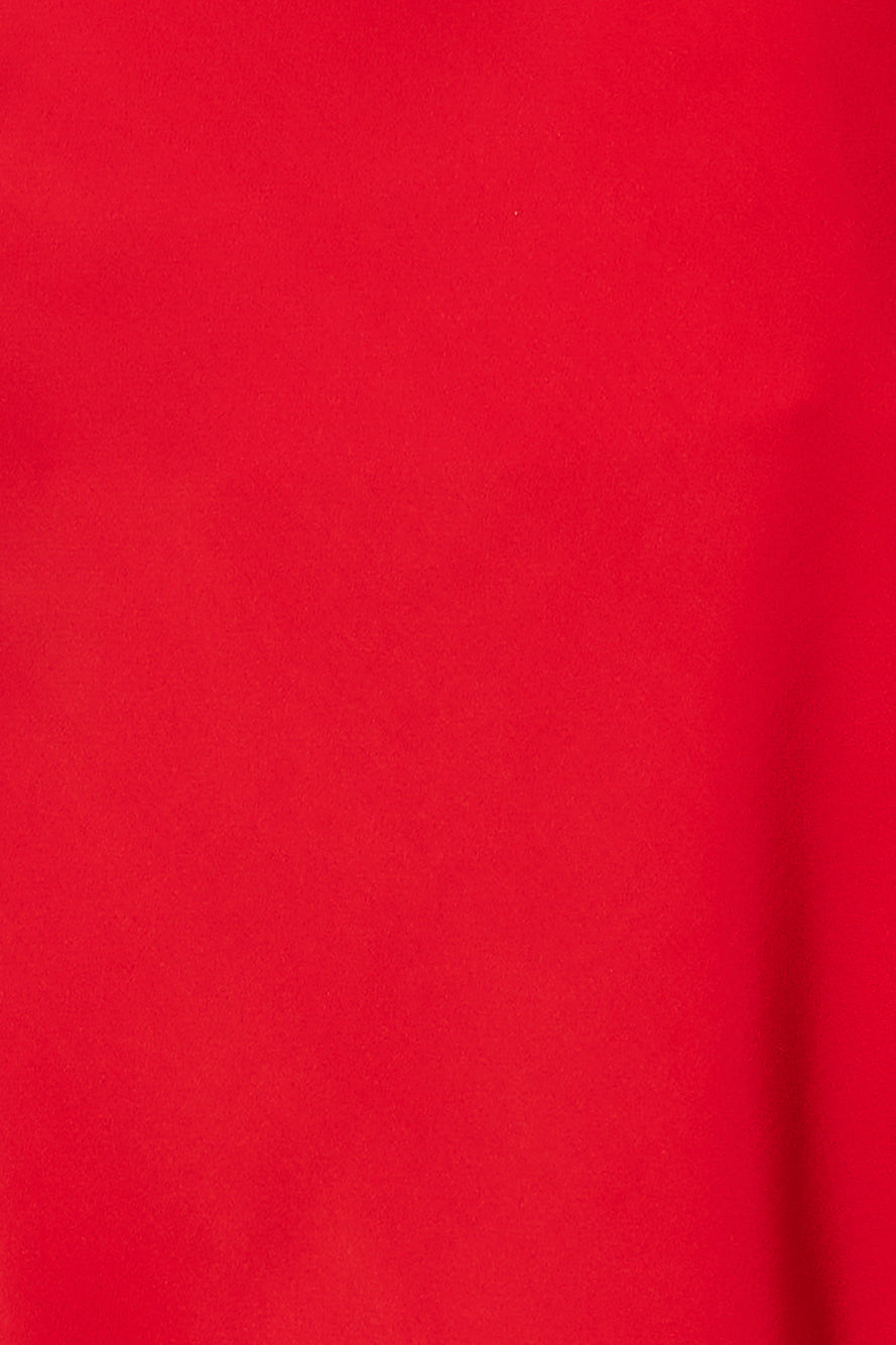 Impressive Style Satin Mini Dress Red