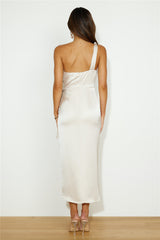 Fill My Glass Midi Dress Champagne