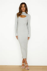 Dating At The Moment Midi Dress Grey
