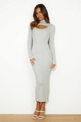 Dating At The Moment Midi Dress Grey