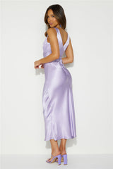 Infinite Possibilities Satin Maxi Dress Lilac