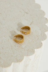 18k Gold Plated Luxury Piece Earrings Gold