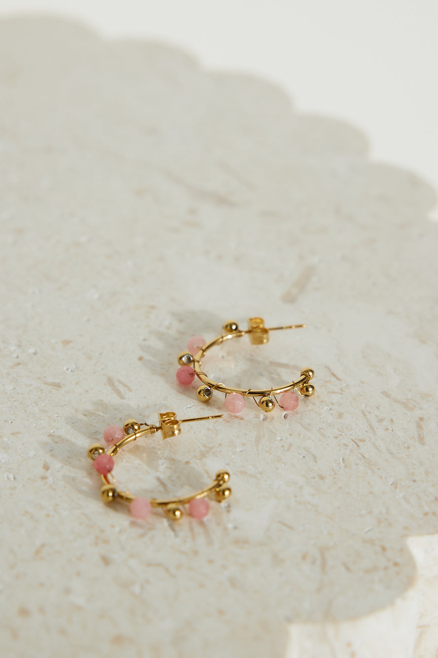 18k Gold Plated Luxe Beads Earrings Gold