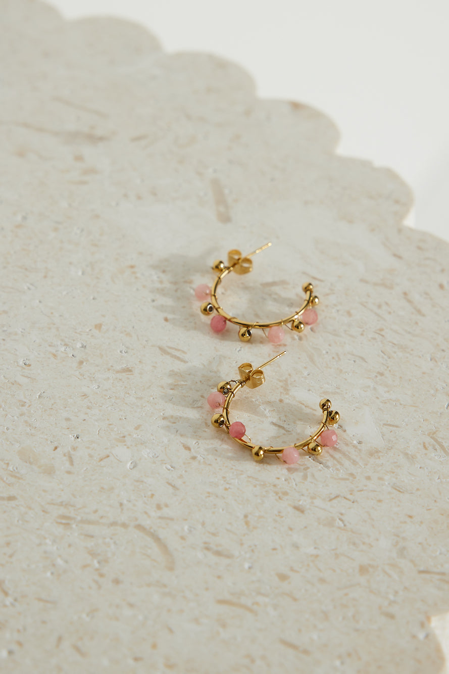 18k Gold Plated Luxe Beads Earrings Gold
