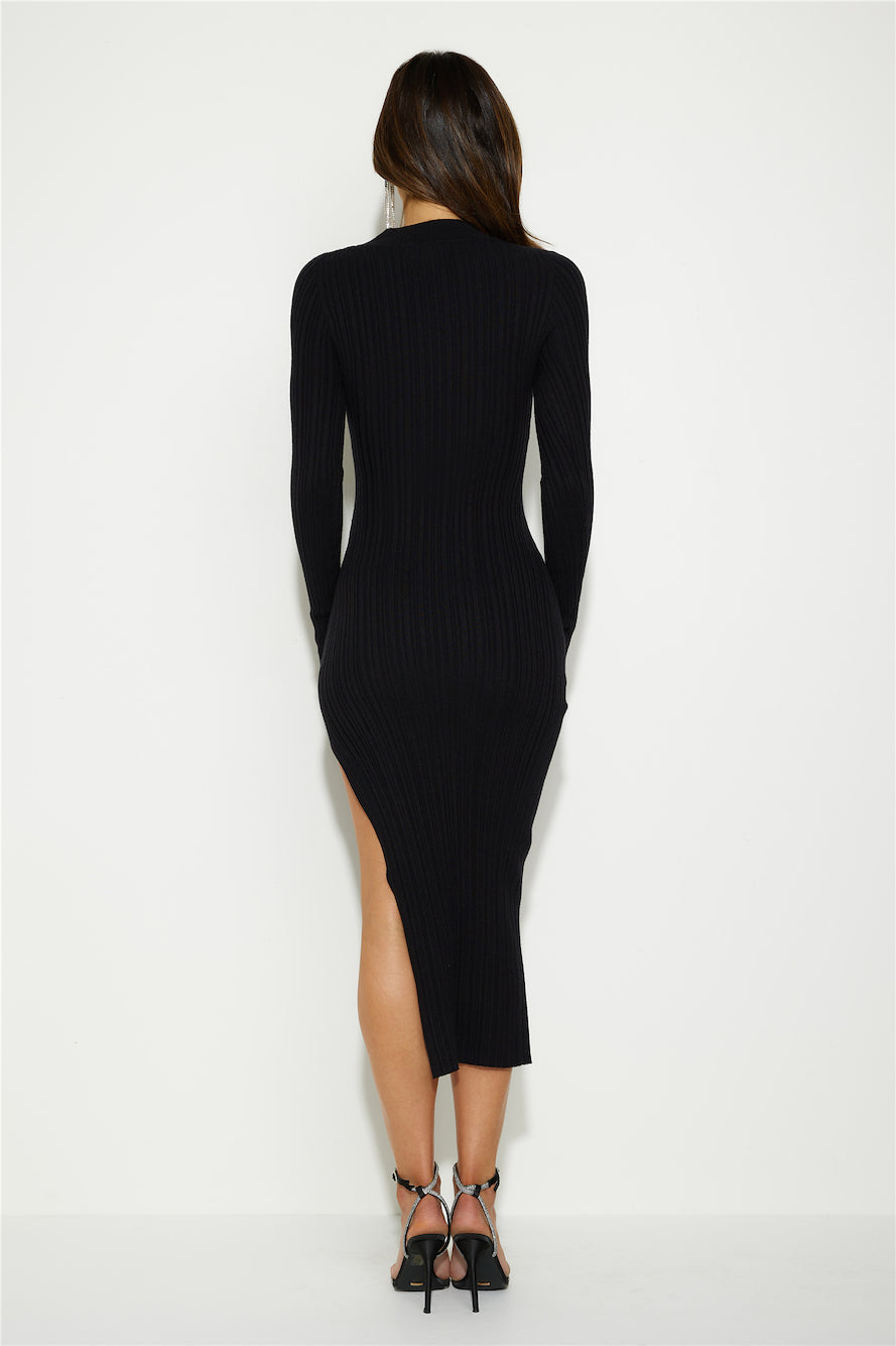 Get in the Loop Midi Dress Black
