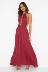 In The Maldives Maxi Dress Wine