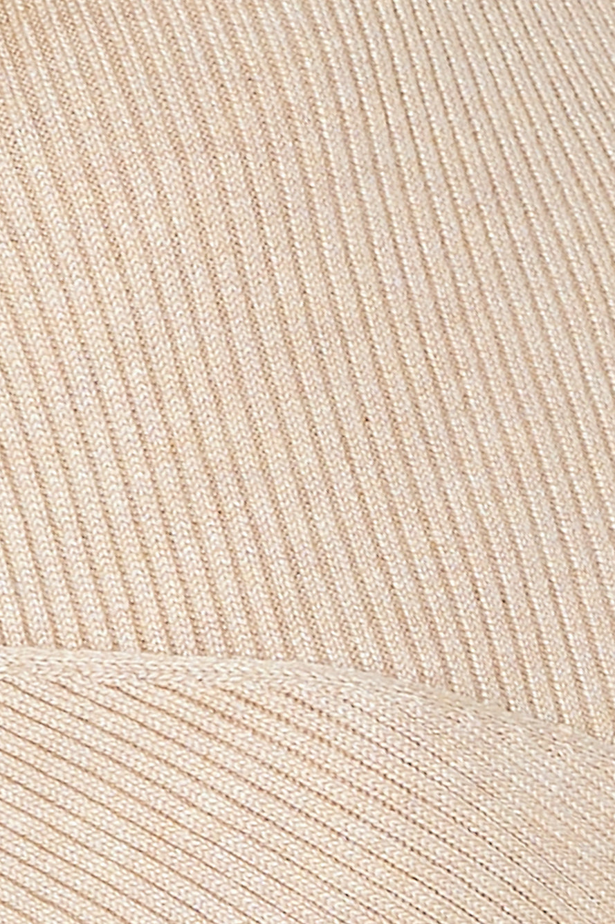 Off Duty Wrap Top Beige
