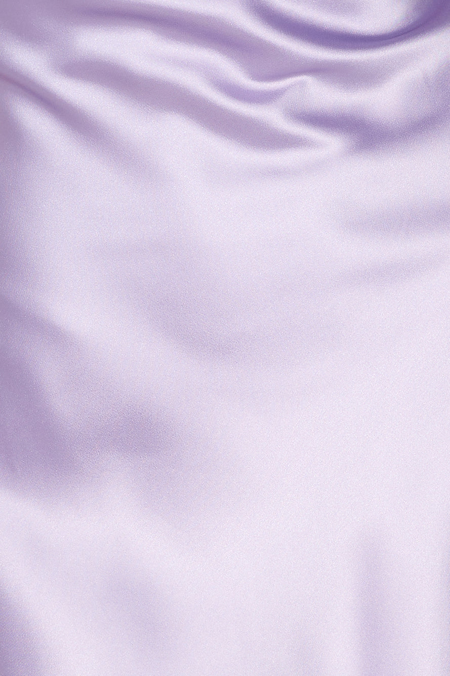 HELLO MOLLY Luxe Arrival Satin Mini Dress Lilac