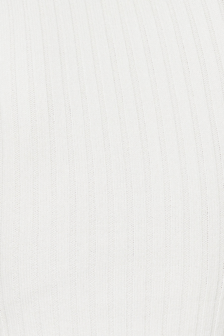 Nights Of Love Ribbed Top White