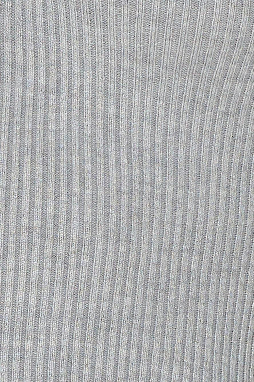 Cooler Turn Ribbed Top Grey