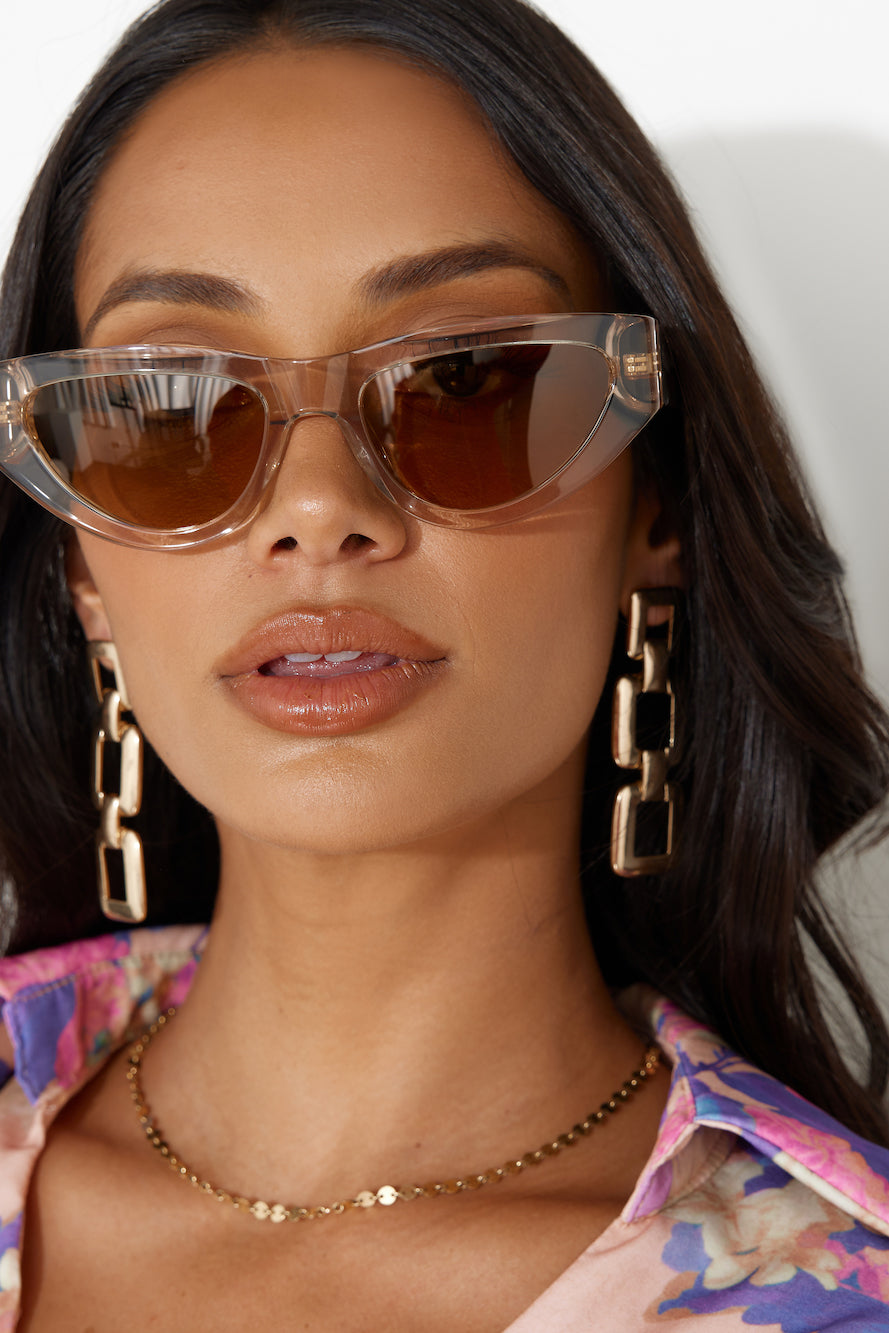 BANBE The Goulart Sunglasses Sheer Coffee