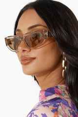 BANBE The Goulart Sunglasses Sheer Coffee