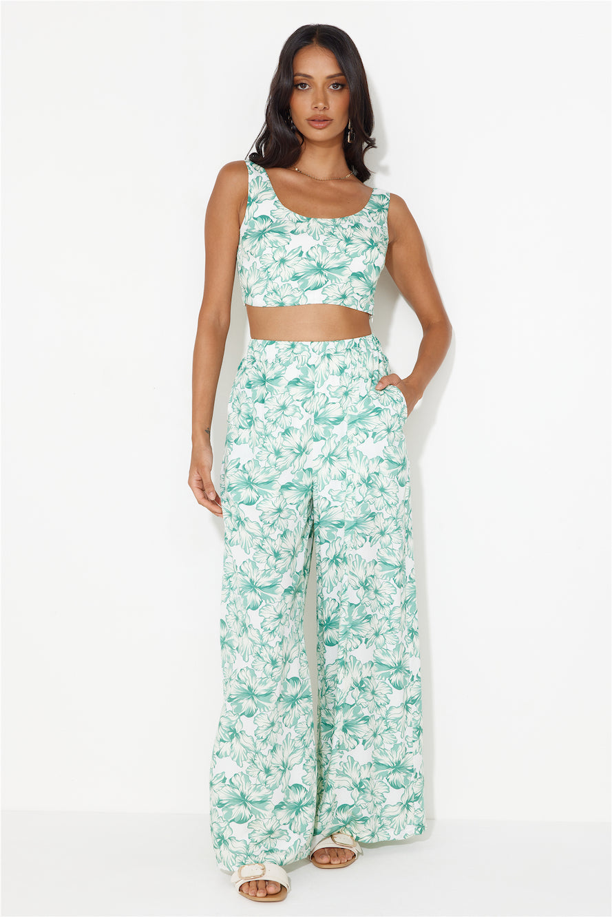 Island Tree Breeze Crop Top Green