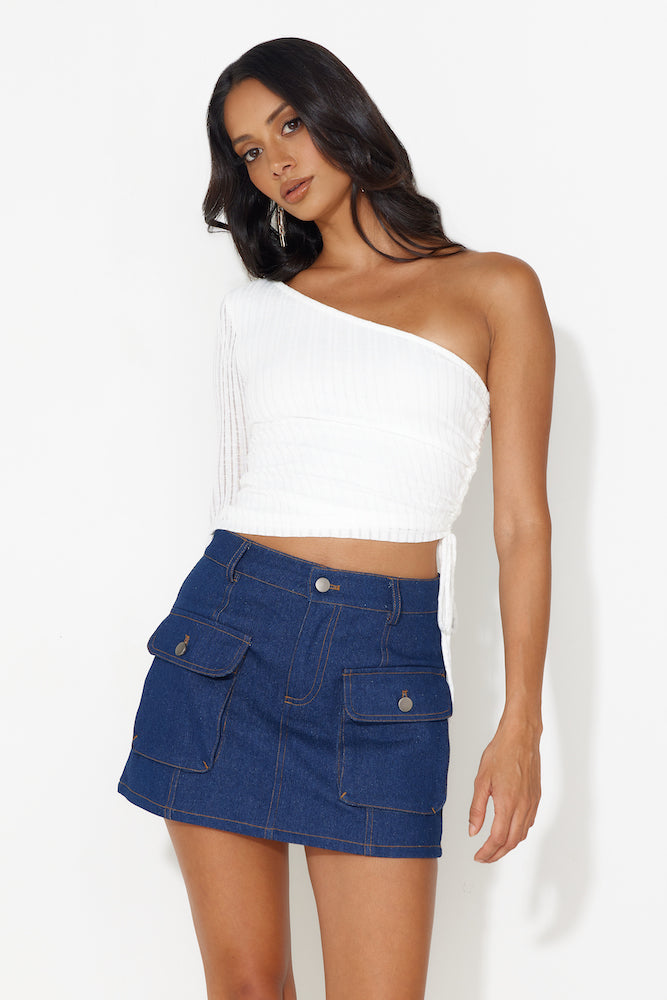 In New York Denim Mini Skirt Denim