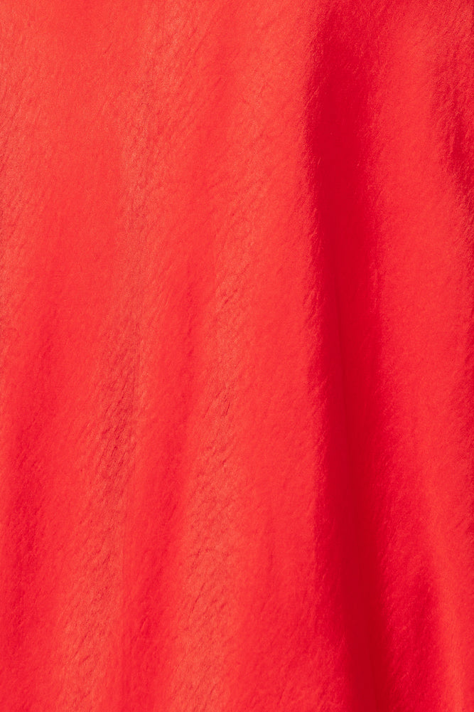 HELLO MOLLY Girl In The Spotlight Halter Neck Satin Maxi Dress Red