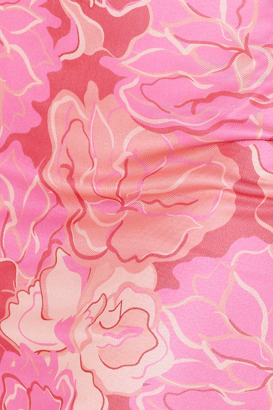 Feeling Spicy Mesh Crop Top Pink