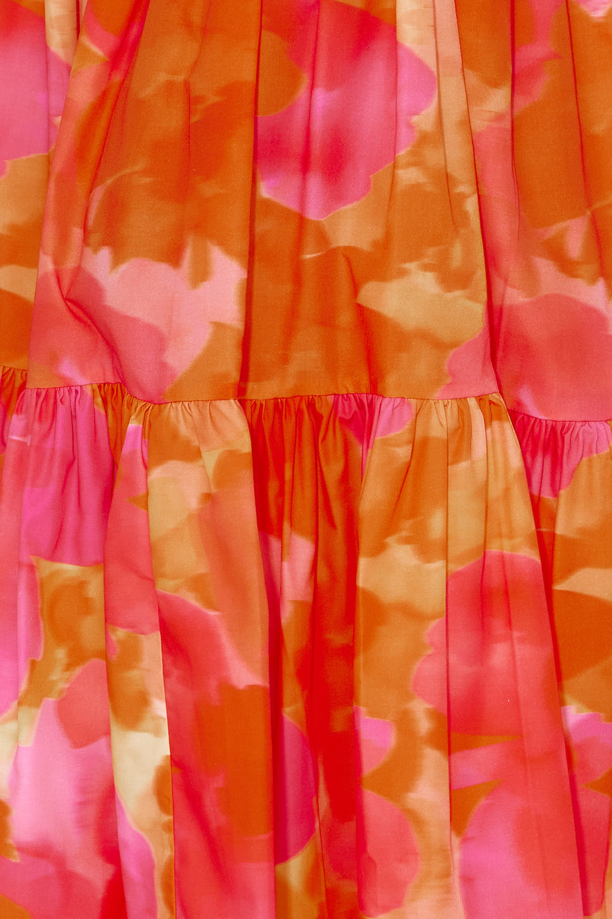 Ayla Maxi Skirt Orange Floral