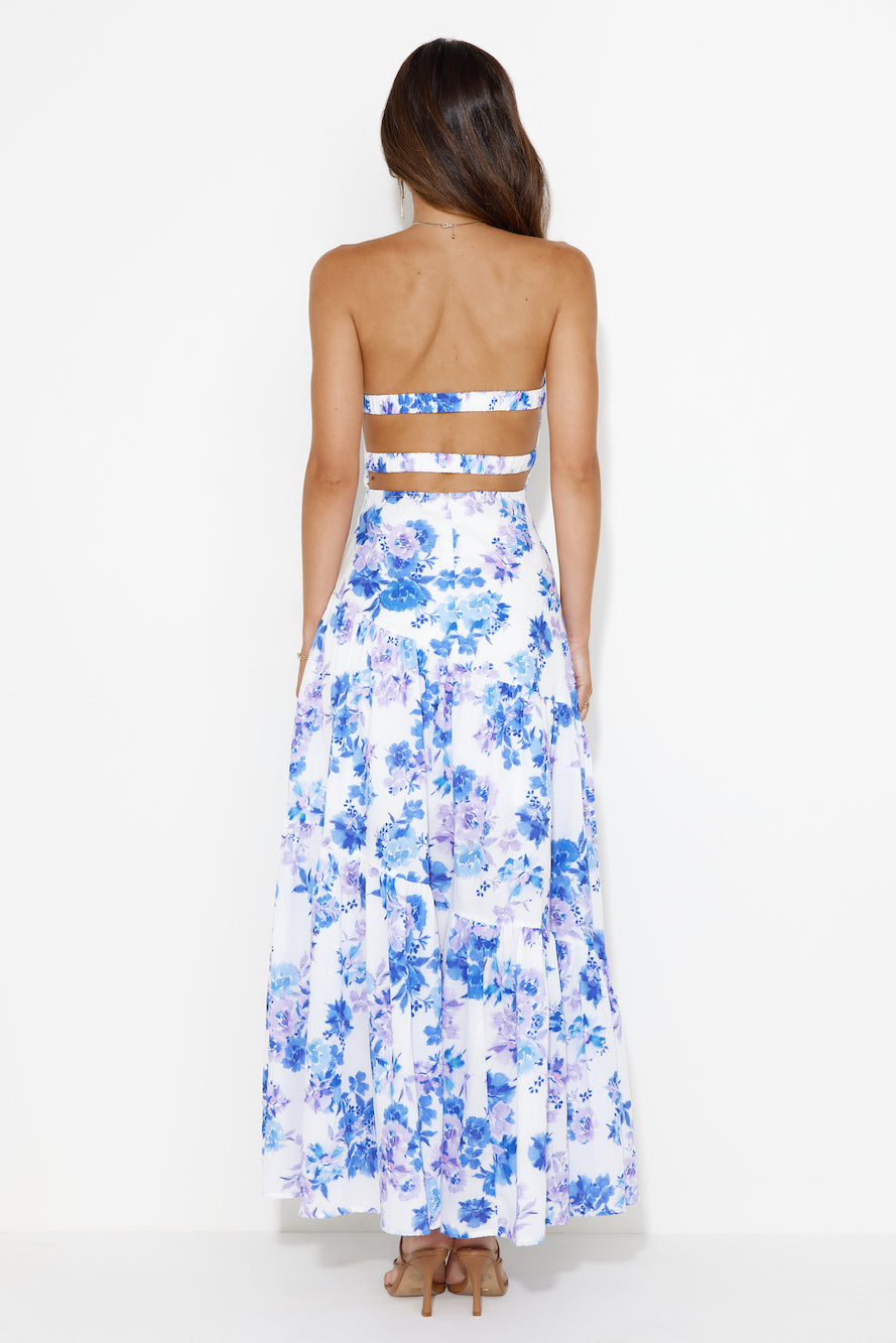 Her Best 'Fit Strapless Maxi Dress Blue