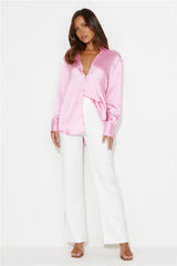 In Saigon Satin Shirt Pink