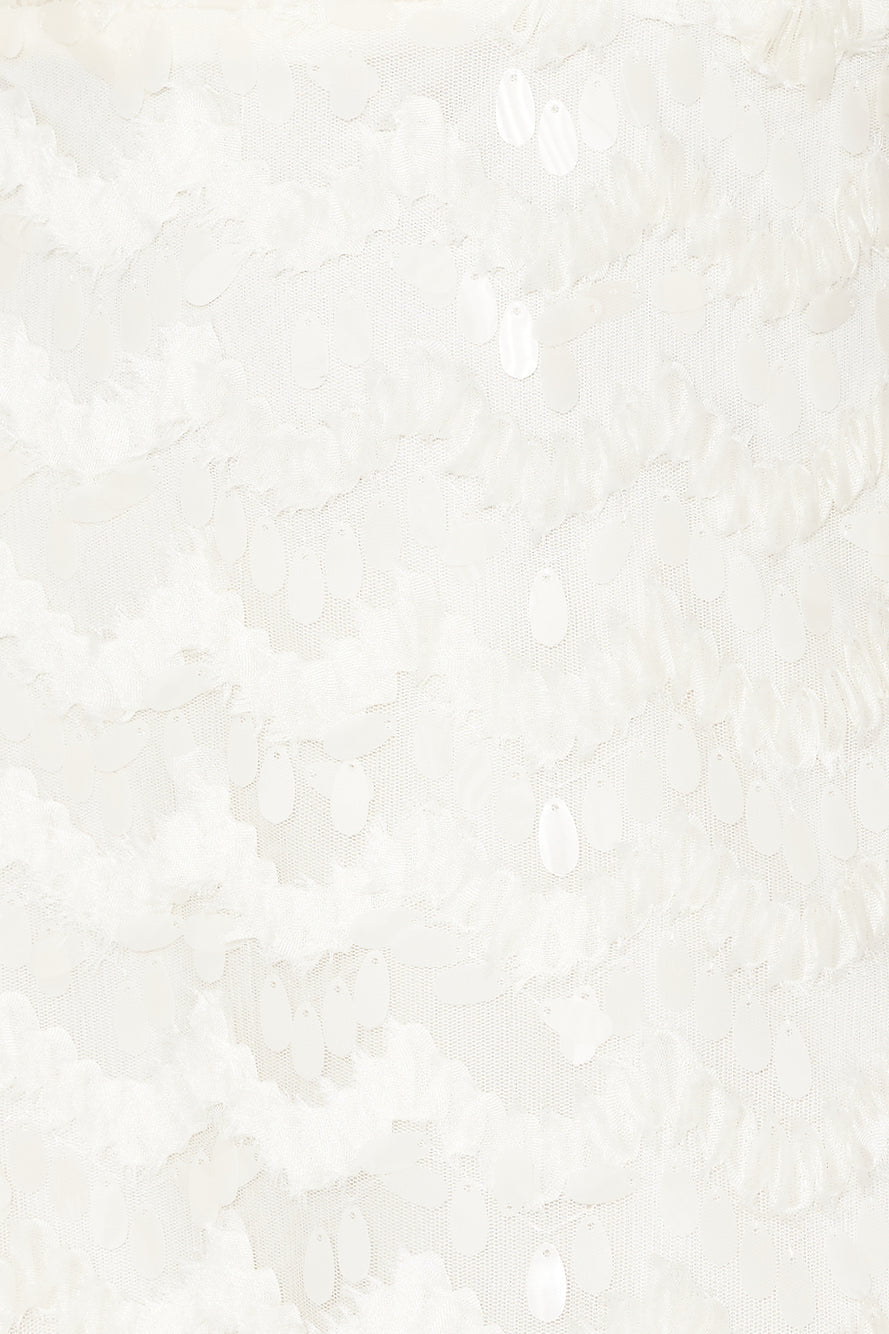 Fancy Affair Strapless Sequin Mini Dress Cream