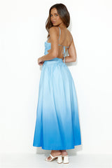 Dipped In Fun Midi Dress Blue
