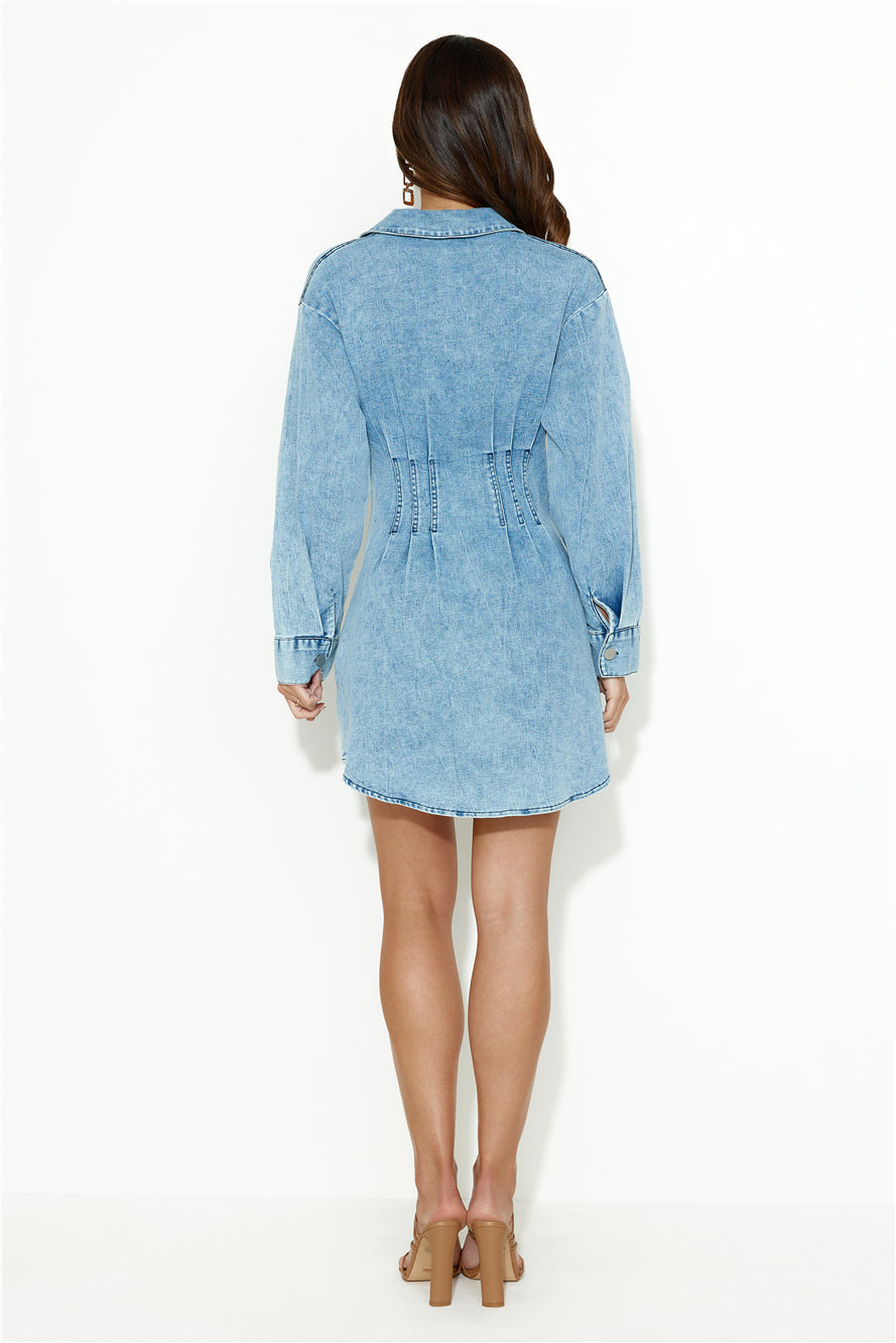 On A Mission Mini Dress Denim