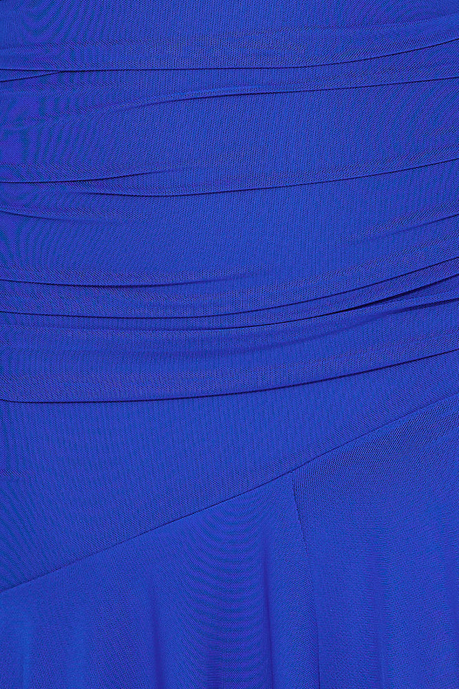 Excite Them Mesh Frill Mini Dress Blue