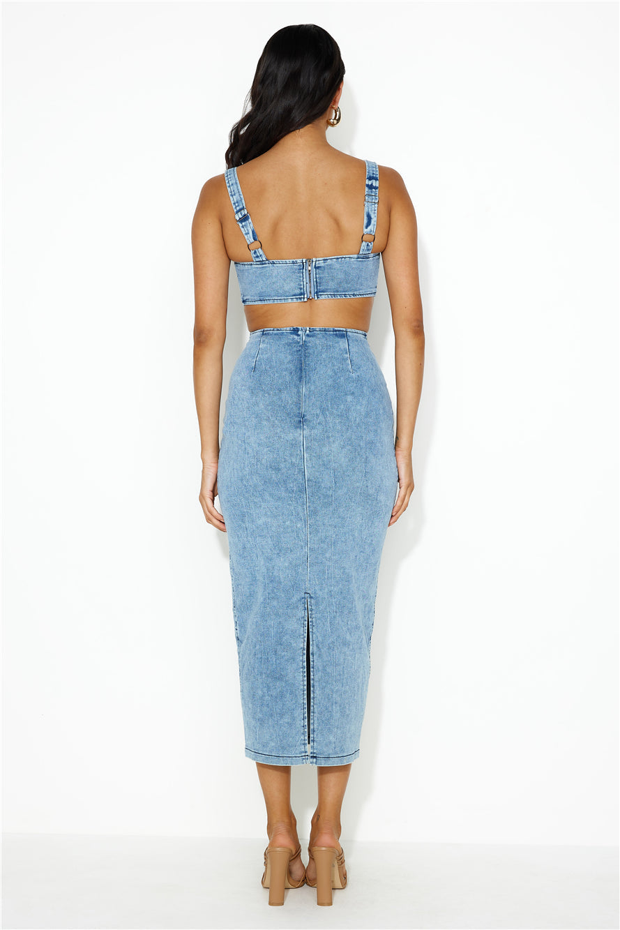 Made To Measure Midi Dress Denim