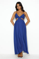 Frolicking Lover Maxi Dress Navy