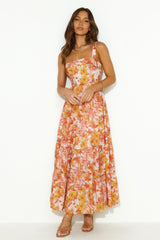 Heated Sun Maxi Dress Orange