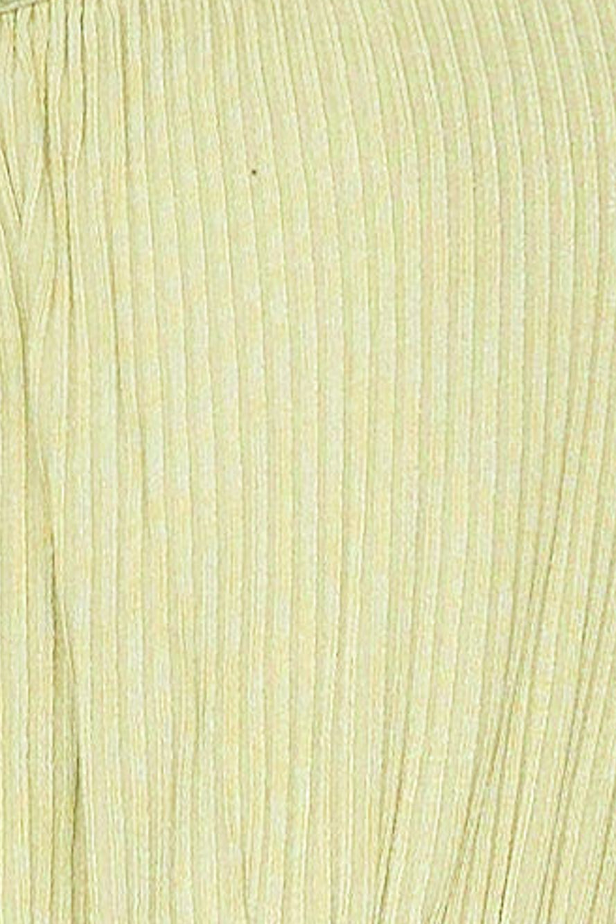 Around The Clock Ribbed Long Sleeve Bodysuit Lime