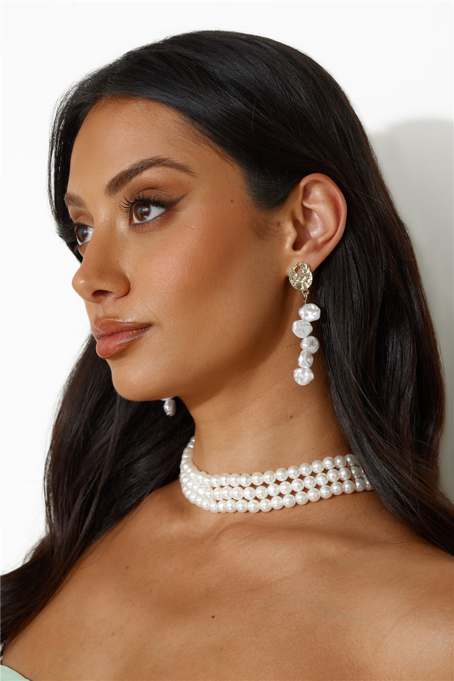Old Money Love Pearl Necklace Gold