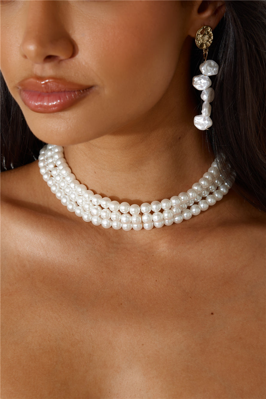 Old Money Love Pearl Necklace Gold