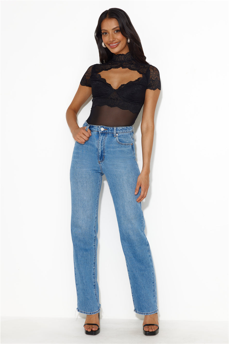 Bring The Heat Lace Bodysuit Black
