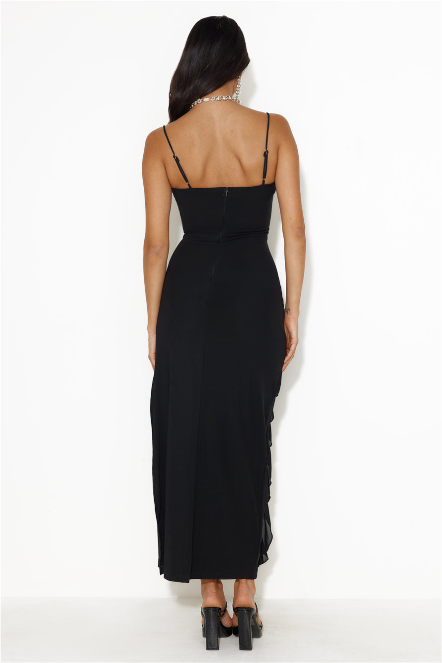 Included Guest Mesh Maxi Dress Black