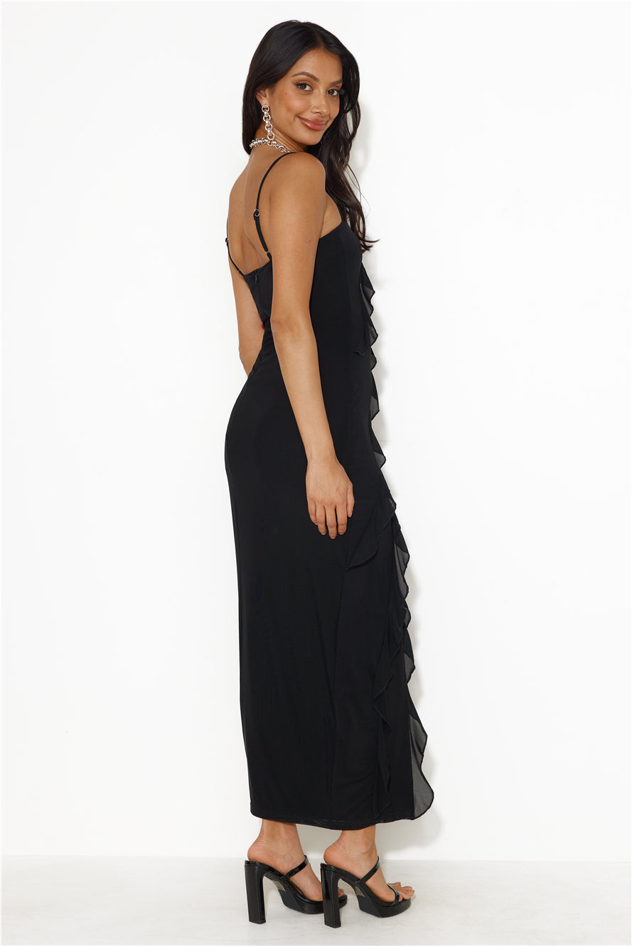 Included Guest Mesh Maxi Dress Black