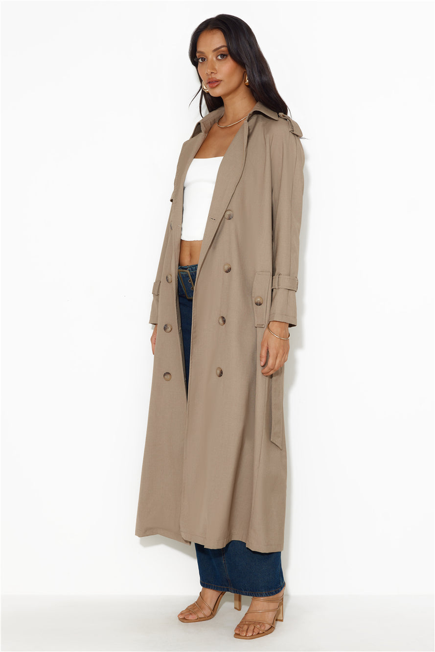 Into The Dark Trench Coat Tan