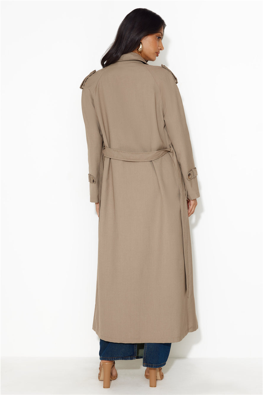Into The Dark Trench Coat Tan