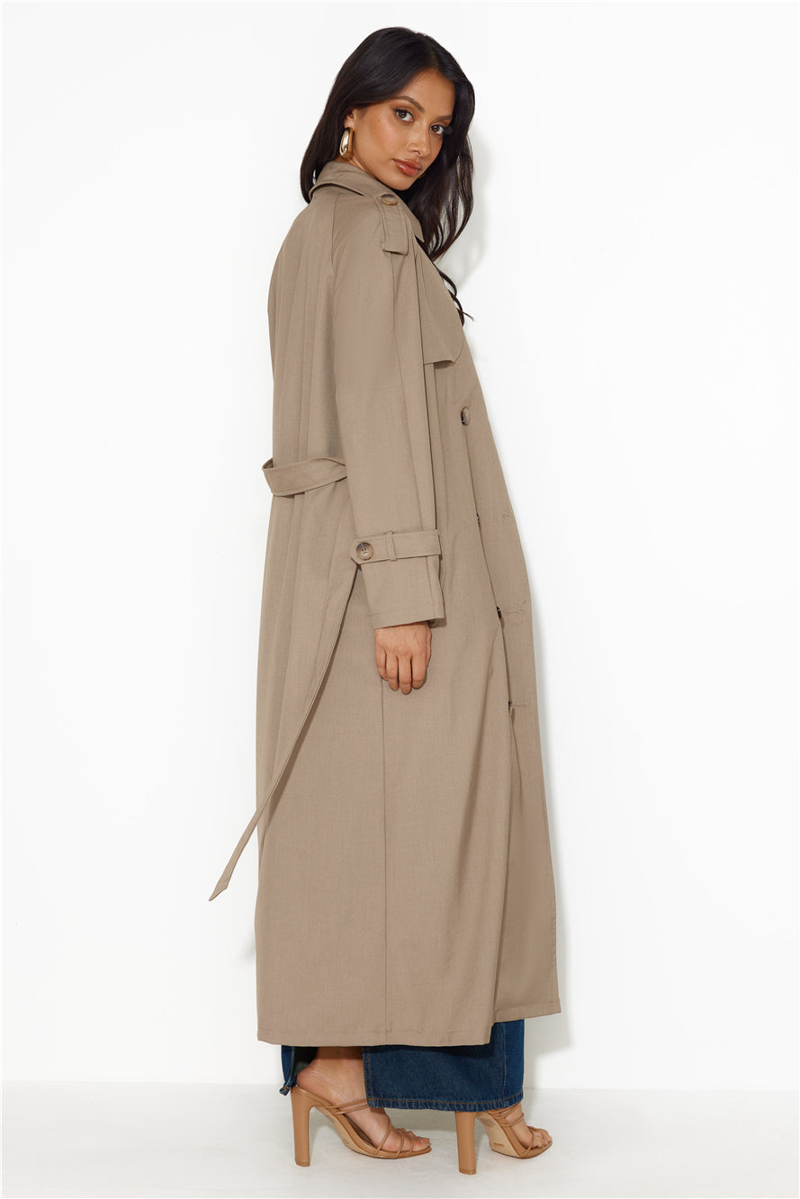 Into The Dark Trench Coat Tan