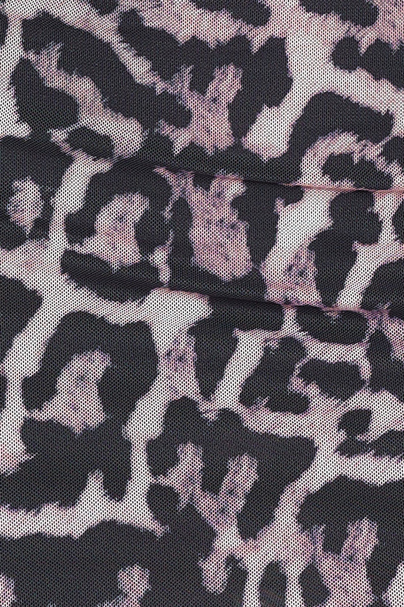 Not My Words Mesh Mini Skirt Leopard
