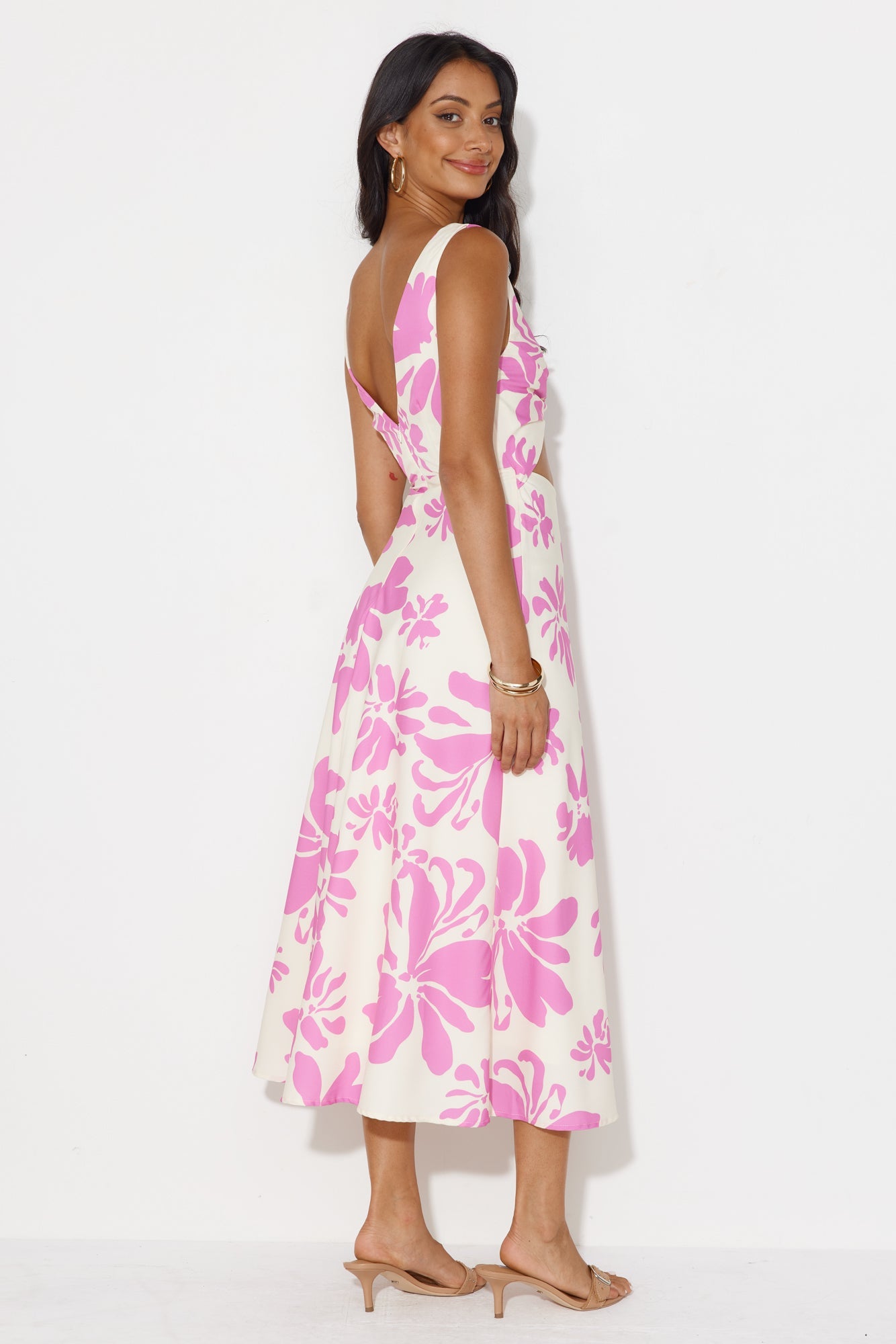 Escape From Here Midi Dress Cream