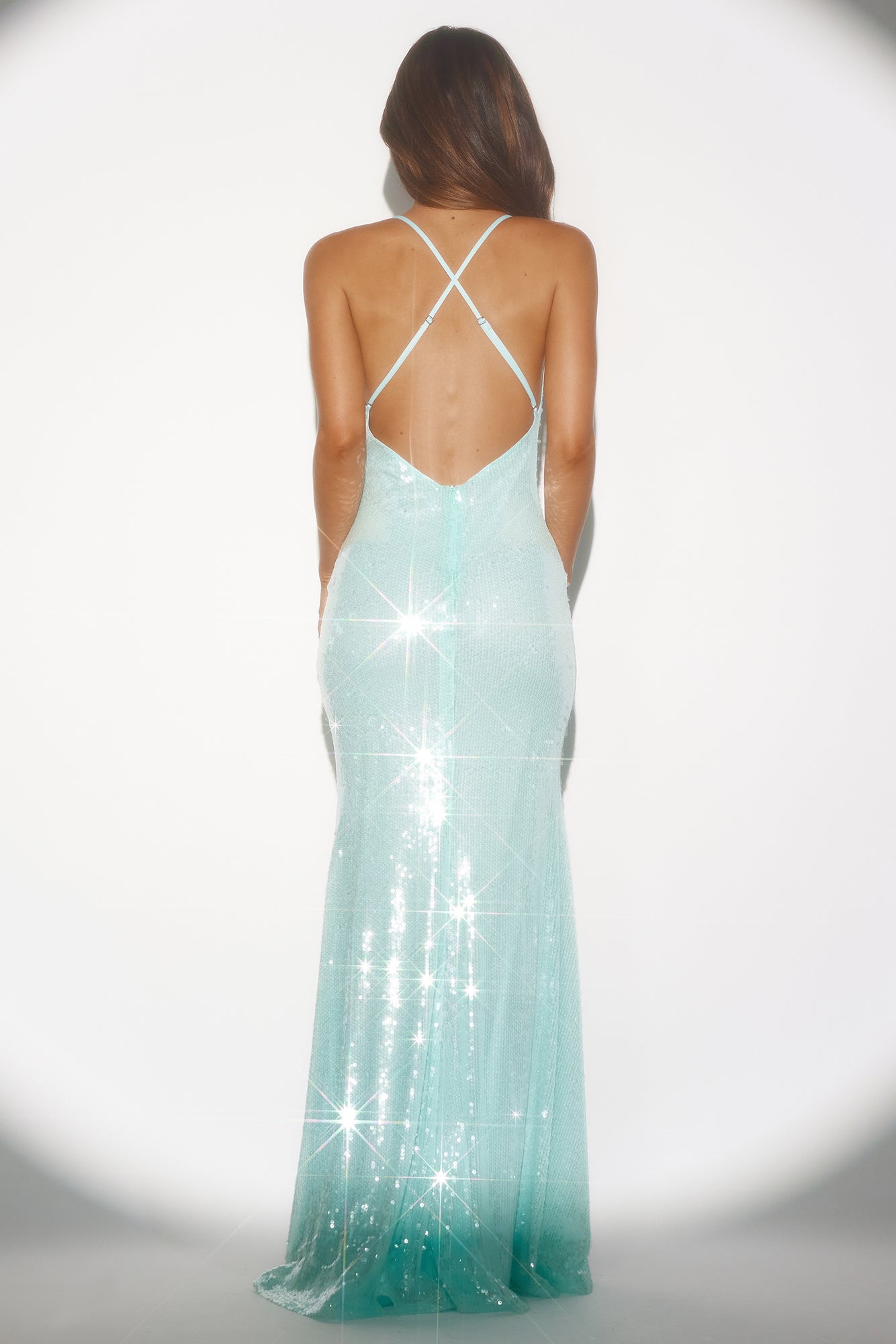 HELLO MOLLY Moment For Opulence Sequin Maxi Dress Blue